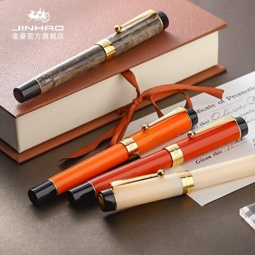 JINHAO 100 Centennial Resin Fountain Pen Fine Nib with Converter Golden Clip Business Office ,Gift Box Option