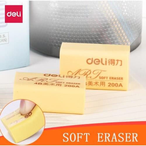 1/2/3pcs Deli Stationery 7540 Art Eraser 4B Student Drawing Eraser Art Painting Special Eraser Correction Supplies Eraser