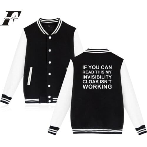 LUCKYFRIFAYF 2018 Spring Invisible Cloak Letter Baseball Jacket Men/Women Uniform Coat Jacket Long Streetwear College Print Coat