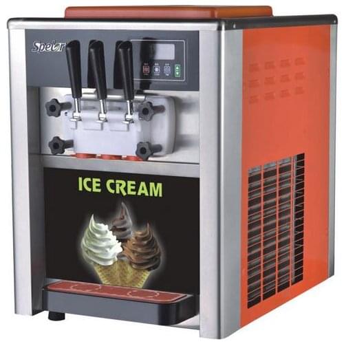 Soft Ice Cream Machine 3 Flavors frozen yogurt fruit ice cream roller maker