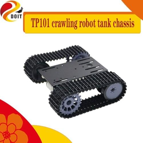 TP101 Metal Smart Crawler Robot Tank Chassis Kit With 33GB-520 12V DC Motor Aluminum Alloy Panel DIY For Arduino Toy