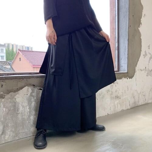 Four Seasons Dark Yamamoto, loose-fitting, wide-legged Pants, hairdresser, youth culottes, overalls, Capri pants, trend