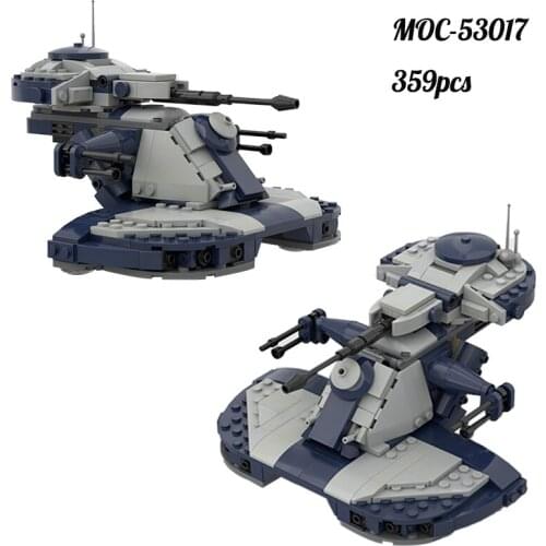 MOC -53017 Military Tank 75283 AAT Tank Building Blocks Set Space Wars Assault Vehicle Bricks Toys for Children Birthday Gifts