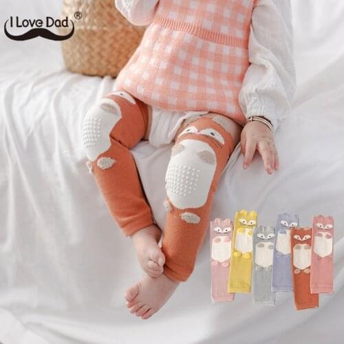 Cute Cartoon Baby Knee Pad Infant Toddlers Long Leg Warmer Knee Support Protector Kids Safety Crawling Elbow Cushion