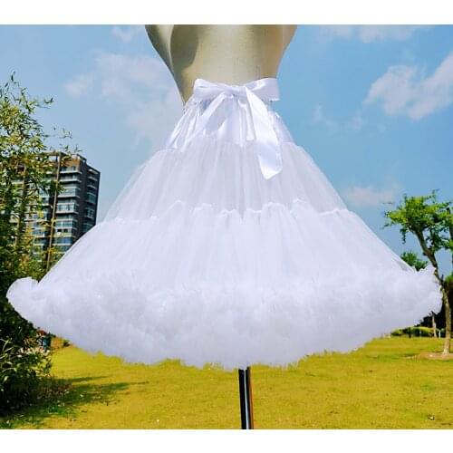 Real Photo Petticoats Tutu Skirt Underskirt Short Petticoats Organza Dance Performance Bridal Petticoats