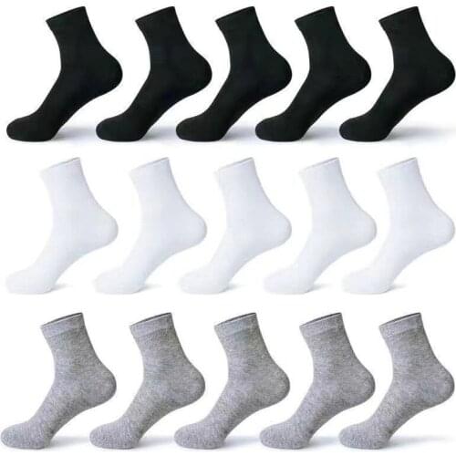 3 Pairs Mens Cotton Socks Black Business Men Socks Soft Breathable Summer Winter For Male Sock