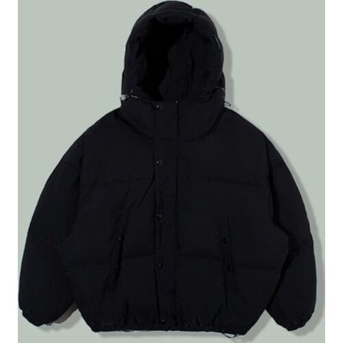 Harajuku Retro Hooded Bubble Parka Men Hip Hop Streetwear Loose Parka 2021winter Thicken Keep Warm Oversized Unisex Coats Jacket