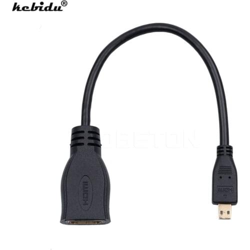 Micro HDMI-compatible Male to HDMI-compatible Female cable Converter Adapter M/F Convertor for tablet pc tv mobile phone 1080P