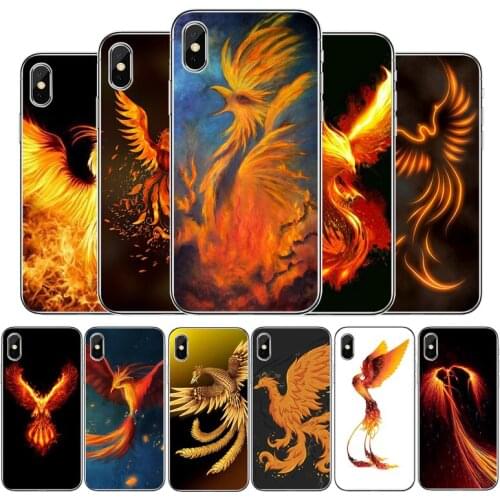 Phoenix Transparent phone case For iphone 12 11Pro Max 11 XR XS Max X 8 7 6 6S Plus 5 5S SE 2020 Back Cover Shell