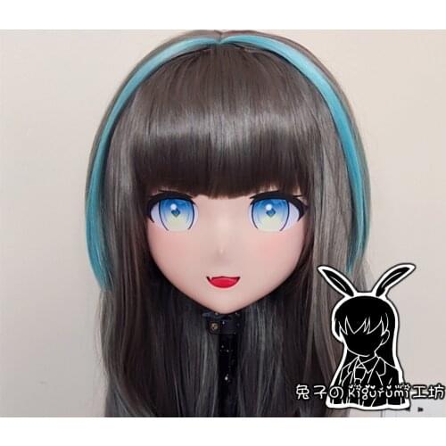 RB7112)Customize Full Head Quality Handmade Female/Girl Resin Japanese Anime Cartoon Character Kig Cosplay Kigurumi Mask