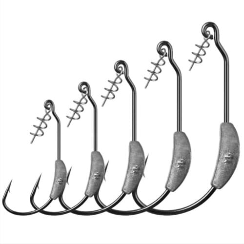 5lot fishing High-carbon steel Fishing hook bait2g-7g Crankbait fish hook spring lock pin high Wide Belly Fishing Tackle lure
