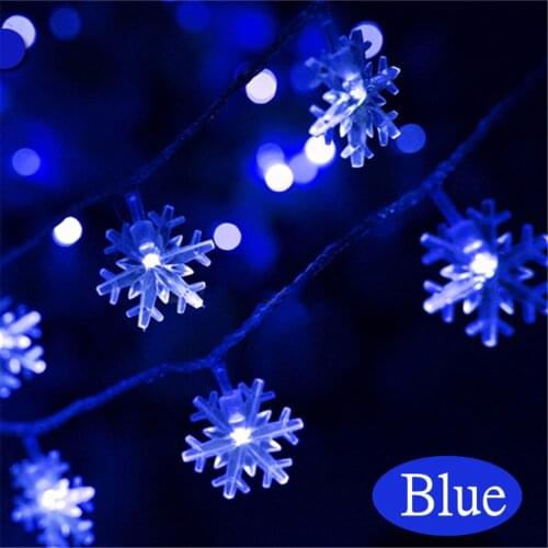 Jiguoor 2.5M/5M Snowflake LED strip Lights New Year Xmas Party Wedding Garden Garland Lights Christmas decoration for home