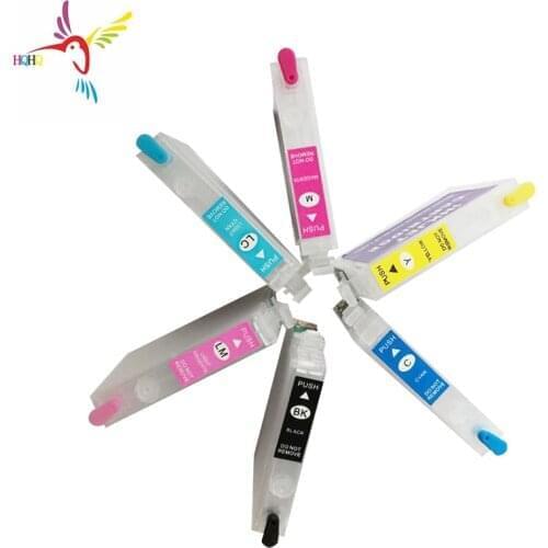 T0821-T0826 Refillable Ink Cartridge with Permanent Chip for Epson Stylus Photo Printer R390/R270/R290/R295/RX590/RX615/RX610
