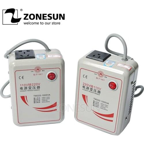 ZONESUN 500W 1000W 2000W 3000W Power Transformer 220V Turn 110V to 220V Appliances Voltage Power Converter 50Hz/60Hz