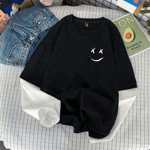 2021 spring holiday two-piece long-sleeved T-shirt mens loose trend Joker casual couple jacket