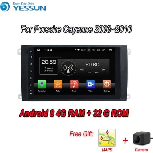 YESSUN Android 8.0 4G RAM For Porsche Cayenne 2003~2010 Car Navigation GPS Multimedia Player mirror link Radio Touch Screen