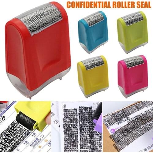 1PC Anti-counterfeiting Hidden ID Roller Identity Protection Stamp Privacy Security Garbled Confidential Self-ink Stamp Dat T4R7
