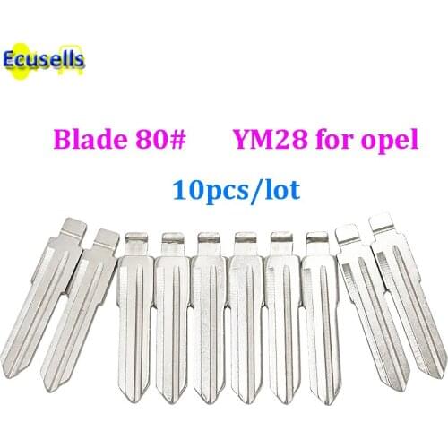 10PCS/lot Universal Flip Remote Key Blade 80# Car Key Blank For Vauxhall Opel With Left Groove NO. 80 YM28 fly key