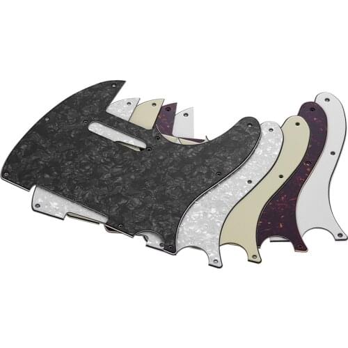 3Ply Guitar Pickguard with Single Coil Pickup Hole for Telecaster Style Electric Guitar Black Pearl