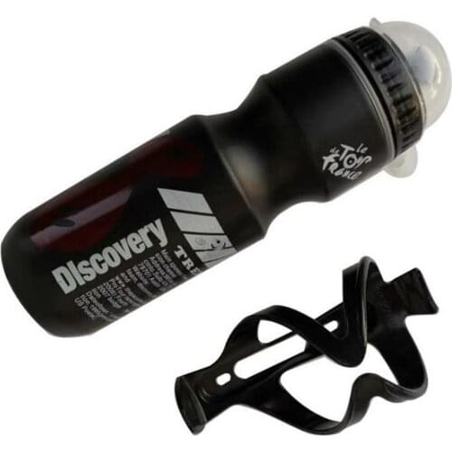 750ML Mountain Bike Bicycle Cycling Water Drink Bottle+Holder Cage Outdoor Sports Plastic Portable Kettle Water Bottle Drinkware