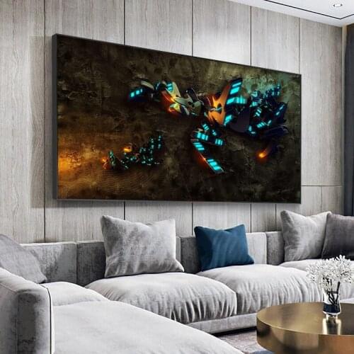 Abstract Creative Musical Note Art Picture Posters and Prints Modern Oil Painting on Canvas Canvas Living Room Decoration