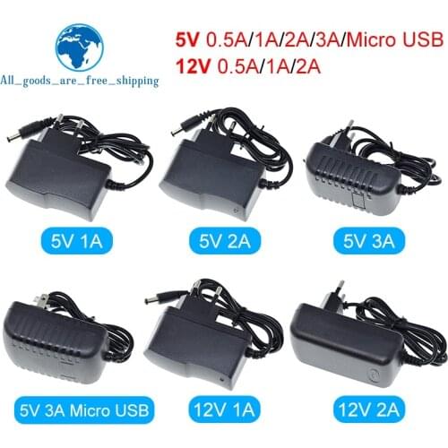 100-240V AC to DC Power Adapter Supply Charger adapter 5V 12V 1A 2A 3A 0.5A EU Plug 5.5mm x 2.5mm Plug Micro USB for Arduino