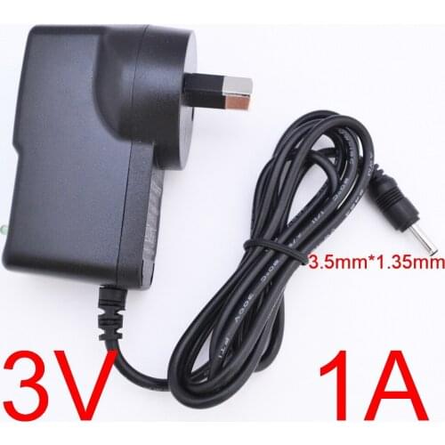 1PCS 3V1A AC 100V-240V Converter Adapter DC 3V 1A 1000mA Power Supply AU 2 Plug DC 3.5mm x 1.35mm