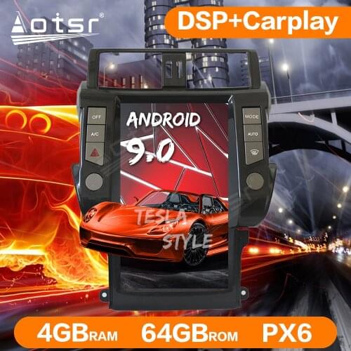 For Toyota Land Cruiser Prado 150 2010-2013 Tesla Style 13.6 inch Android 9 64G Car Radio GPS Navigation Player Stereo Head Unit