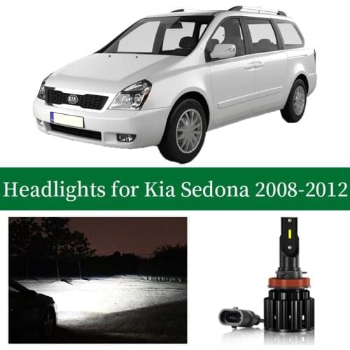 Xlights Car Bulb For Kia Sedona 2008 2009 2010 2011 2012 Led Headlight Bulb Low High Beam Lamp Canbus Headlamp Light Accessories