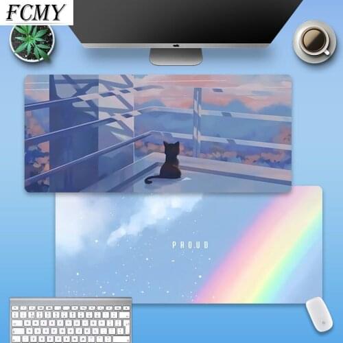 Large Size In Stock Mouse-Pad Comfortable Non-slip Rubber Desk Mat for Gaming Beautiful Illustration Mouse Pad Cute Mouse Pad