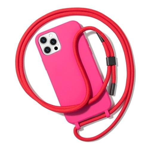 Detachable Crossbody Phone Case Soft TPU Case Long Lanyard For iPhone 12 11 Pro Max XS X XR SE 2020 8 7 Plus Neck Strap
