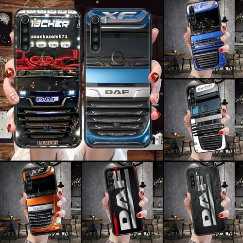 DAF Truck Phone Case For Xiaomi Redmi Note 7 8 9 10 7A 8T 9A 9T 9S 10S Pro black trend hoesjes art cell cover fashion back 3D