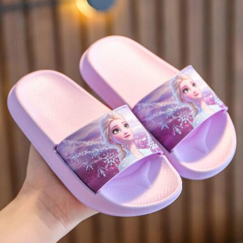 Childrens Slippers for Girls Summer Baby Girls Cartoon Cute Indoor Shoe Toddler Kids Non-slip Soft Bottom Home House Shoe