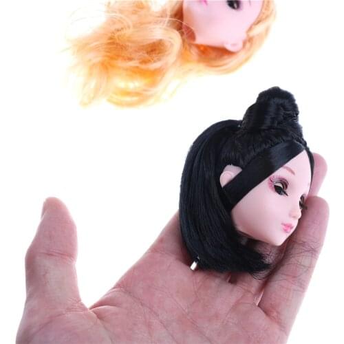 DIY Original 1/6 Doll Head Girls Doll High-temperature Wire Long Hair Accessories Gift