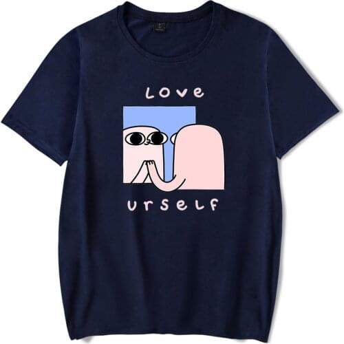 Ketnipz Love Urself T-shirts Women / Men Summer Short Sleeve T-shirt Korean Loose Tops Print Fashion Casual O-neck Regular