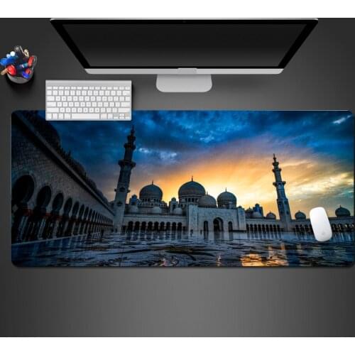 The Church At Dusk Mouse Pad Lock Edge Washable Game Mousepad Computer Gamer Best Selling Rubber Game Pad Best Christmas Gifts