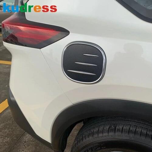 For Nissan Rogue X-trail 2021 2022 Carbon Fiber Fuel Tank Cover Trim Gas Tank Cap Decoration Frame Car Styling Accessories