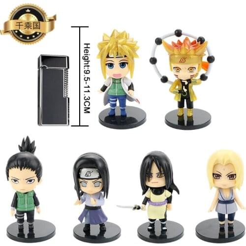 6pcs Naruto Naruto Model Sasuke Kakashi Doll Car Decoration Anime Model Collection Decoration Toy Figures Hobbies Children Gift