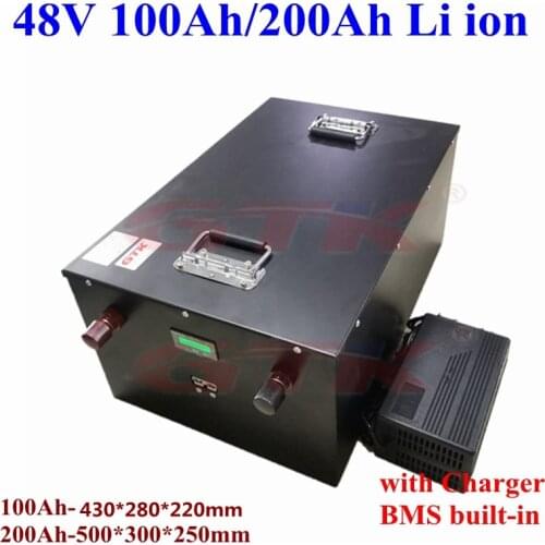 GTK 48V 100Ah 200Ah Lithium battery for 18kw 10kw inverter solar panels telecommunication Forklift ups+Charger
