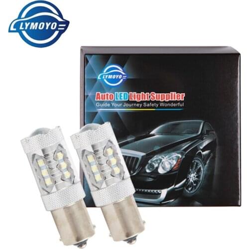 LYMOYO 2PCS car 1156 BA15S 30W Chip 6500K white Driving Lamp Bulb Auto Car Brake Back-Up Sourcing Light reserve light