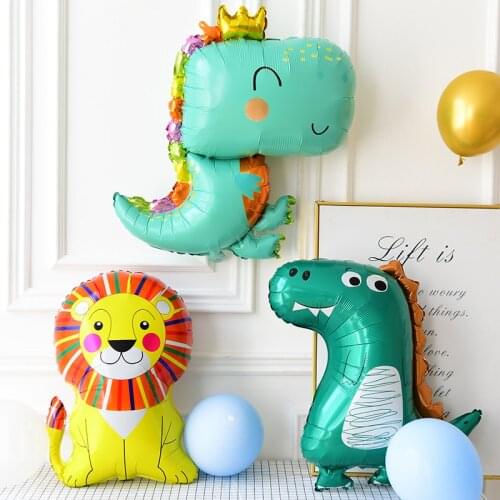 Cartoon dinosaur balloon cute dinosaur crown dinosaur foil balloons kids birthday party decoration balloon Baby Shower Kids Toy