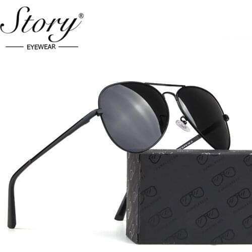 STORY retro oversized pilot sunglasses men 2019 luxury brand designer vintage big frame Polarized sun glass driver shades SZ6872