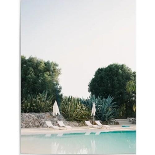 Wall Art Pool Ital Travel Photography Canvas Painting HD Prints Modular Scenery Pictures Home Decor Poster Living Room Framed