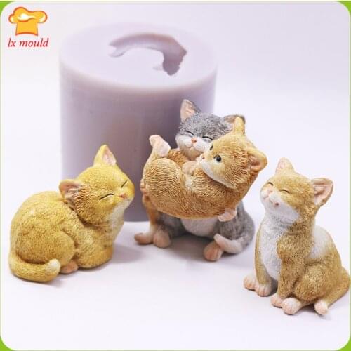 New Cat Silicone Mould, Princess Hug Cat Mold, Cute Coquettish