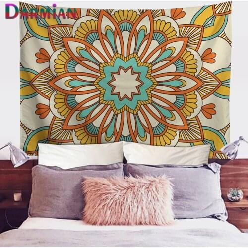 DARMIAN New Tapestry Wall Fabric Home Room Decor Mandala Wall Carpet Blanket Wall Hanging Coverings Cool Dorm Bedroom Decoration