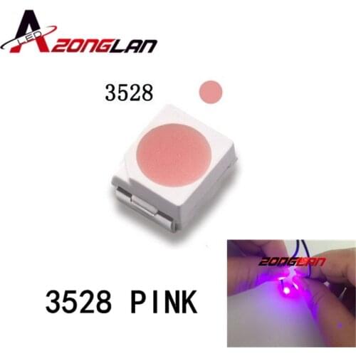 Wholesale 200pcs Pink POWER TOP 1210 3528 SMD SMT PLCC-2 Ultra Bright LED New Free shipping MUXINZILIGHT