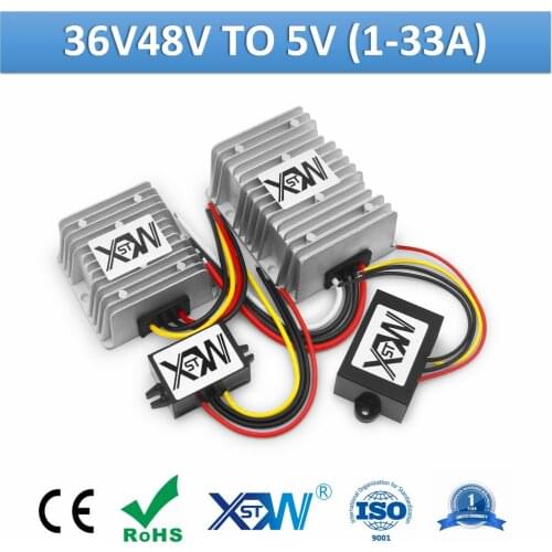 XWST DC DC 36v 48v to 5v Step Down Voltage Converter 20-60v to 5v Buck Voltage Reducer DC Switching Power Supply