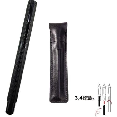 Luxury Metal Fountain Pen wave stripe Matte Black NIB F Bend Nib Stationery Office School Supplies Writing