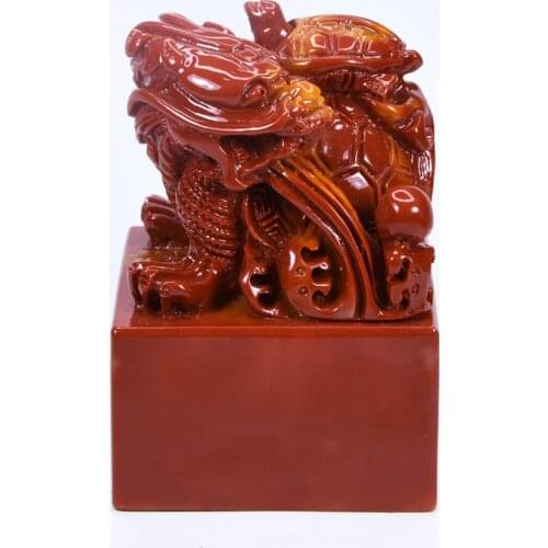 Shoushan Shilong seal Qin Shihuang Emperor Yuxi seal ornaments dragon turtle Ancient Stamp printing dragon turtle stone material