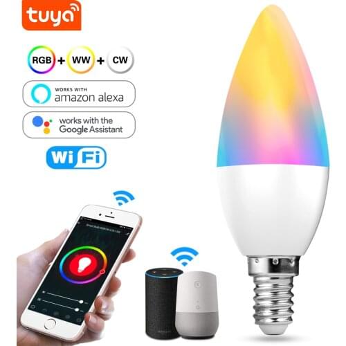 LED Smart Light Bulb 5W E14 WiFi Led Lamp RGB Color Changing Day Lighting Dimmable Smart Life App Control Alexa/Google Home
